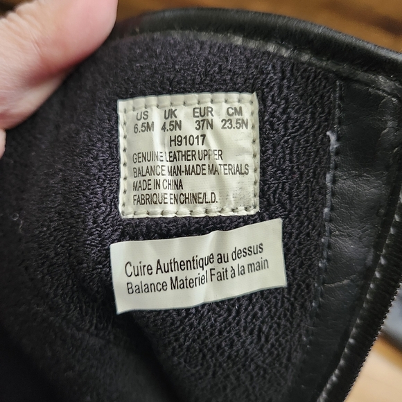 Hush Puppies Black Genuine Leather Knee High Wedge Boots Size 6.5 Buckle Tall - Picture 12 of 12